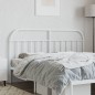 vidaXL Testiera in Metallo Bianco 160 cm