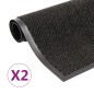 Tappeti Antipolvere 2 pz Rettangolari Trapuntati 60x90 cm Neri Tappeti Antipolvere 2 pz Rettangolari Trapuntati 60x90 cm Neri