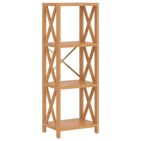 vidaXL Scaffale a 4 Ripiani 40x30x112 cm in Legno Massello di Rovere