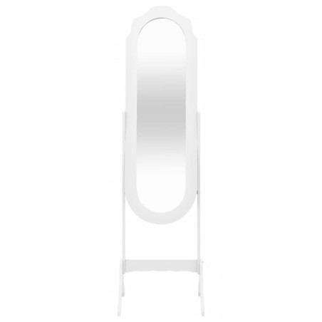 vidaXL Specchio Autoportante Bianco 45,5x47,5x160 cm Legno Multistrato