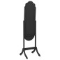 vidaXL Specchio Autoportante Nero 45,5x47,5x160 cm Legno Multistrato