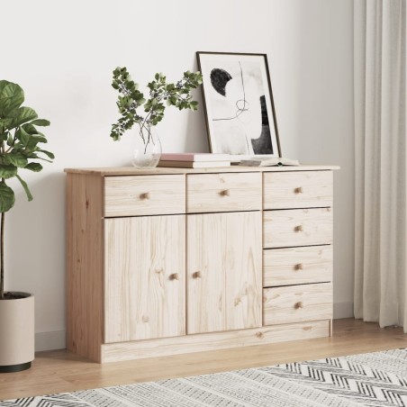 vidaXL Credenza ALTA 112x35x73 cm in Legno Massello di Pino