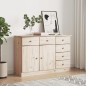 vidaXL Credenza ALTA 112x35x73 cm in Legno Massello di Pino