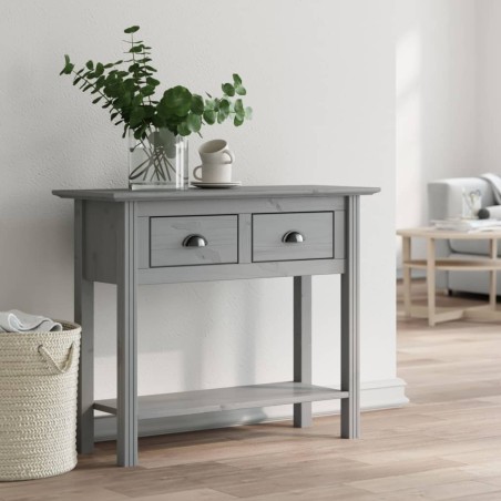 vidaXL Tavolo Consolle BODO 91x35x74 cm Legno Massello Pino Grigio