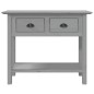 vidaXL Tavolo Consolle BODO 91x35x74 cm Legno Massello Pino Grigio vidaXL Tavolo Consolle BODO 91x35x74 cm Legno Massello Pino Grigio