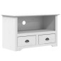vidaXL Mobile TV 2 Cassetti BODO 91x43x56cm Legno Massello Pino Bianco vidaXL Mobile TV 2 Cassetti BODO 91x43x56cm Legno Massello Pino Bianco