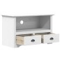 vidaXL Mobile TV 2 Cassetti BODO 91x43x56cm Legno Massello Pino Bianco vidaXL Mobile TV 2 Cassetti BODO 91x43x56cm Legno Massello Pino Bianco