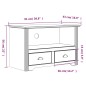 vidaXL Mobile TV 2 Cassetti BODO 91x43x56cm Legno Massello Pino Bianco vidaXL Mobile TV 2 Cassetti BODO 91x43x56cm Legno Massello Pino Bianco