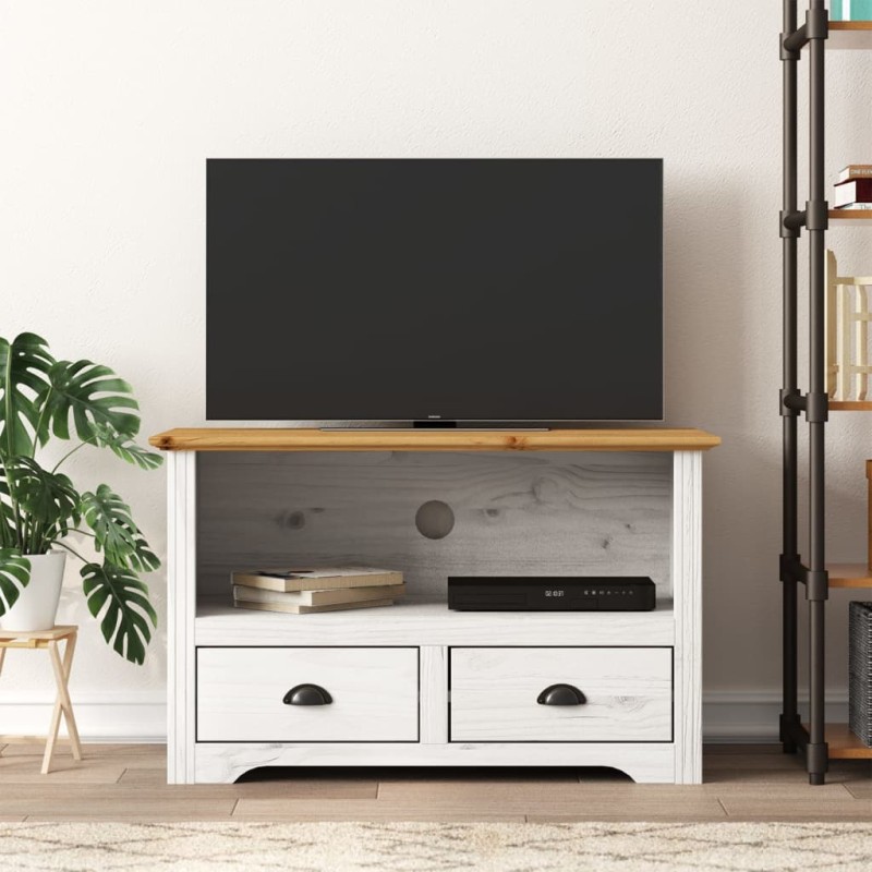vidaXL Mobile TV 2Cassetti BODO 91x43x56cm Legno Massello Pino Marrone vidaXL Mobile TV 2Cassetti BODO 91x43x56cm Legno Massello Pino Marrone