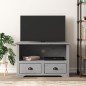vidaXL Mobile TV 2 Cassetti BODO 91x43x56cm Legno Massello Pino Grigio vidaXL Mobile TV 2 Cassetti BODO 91x43x56cm Legno Massello Pino Grigio