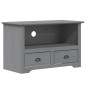 vidaXL Mobile TV 2 Cassetti BODO 91x43x56cm Legno Massello Pino Grigio vidaXL Mobile TV 2 Cassetti BODO 91x43x56cm Legno Massello Pino Grigio