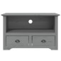 vidaXL Mobile TV 2 Cassetti BODO 91x43x56cm Legno Massello Pino Grigio vidaXL Mobile TV 2 Cassetti BODO 91x43x56cm Legno Massello Pino Grigio