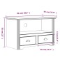 vidaXL Mobile TV 2 Cassetti BODO 91x43x56cm Legno Massello Pino Grigio vidaXL Mobile TV 2 Cassetti BODO 91x43x56cm Legno Massello Pino Grigio