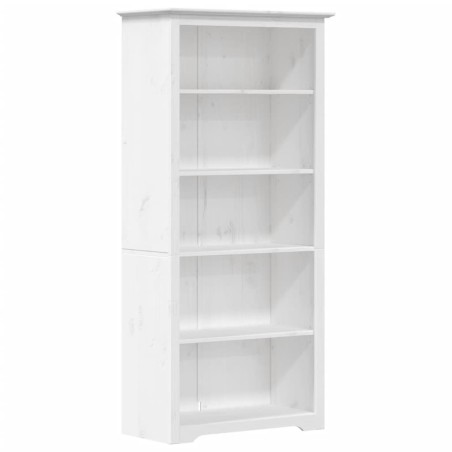 vidaXL Libreria BODO 5 Ripiani 80x38x180 cm Legno Massello Pino Bianco
