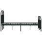 vidaXL Giroletto con Testiera e Pediera Metallo Nero 120x190 cm vidaXL Giroletto con Testiera e Pediera Metallo Nero 120x190 cm