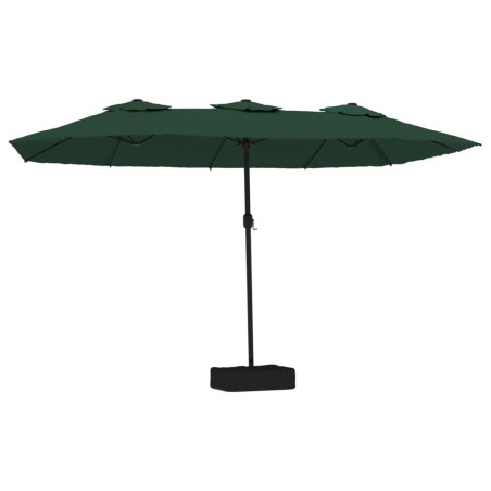 vidaXL Ombrellone a Doppia Testa Verde 449x245 cm