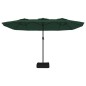 vidaXL Ombrellone a Doppia Testa Verde 449x245 cm vidaXL Ombrellone a Doppia Testa Verde 449x245 cm