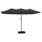 vidaXL Ombrellone a Doppia Testa Antracite 449x245 cm vidaXL Ombrellone a Doppia Testa Antracite 449x245 cm