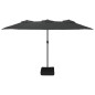 vidaXL Ombrellone a Doppia Testa Antracite 449x245 cm vidaXL Ombrellone a Doppia Testa Antracite 449x245 cm