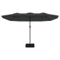 vidaXL Ombrellone a Doppia Testa Antracite 449x245 cm vidaXL Ombrellone a Doppia Testa Antracite 449x245 cm