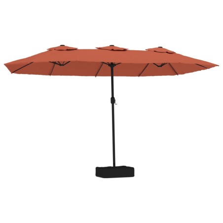 vidaXL Ombrellone a Doppia Testa Terracotta 449x245 cm