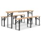vidaXL Set Tavolo Birreria Pieghevole 3 pz in Legno Massello di Abete vidaXL Set Tavolo Birreria Pieghevole 3 pz in Legno Massello di Abete