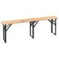 vidaXL Set Tavolo Birreria Pieghevole 3 pz in Legno Massello di Abete vidaXL Set Tavolo Birreria Pieghevole 3 pz in Legno Massello di Abete