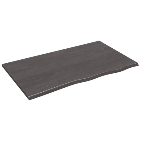 vidaXL Ripiano Muro Marrone Scuro 100x60x2 cm Massello Rovere Trattato