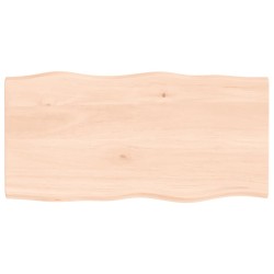 vidaXL Piano per Tavolo 80x40x2 cm in Rovere Non Trattato Bordi Vivi