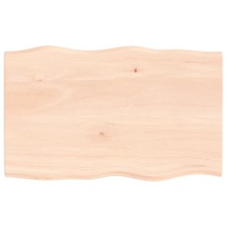 vidaXL Piano per Tavolo 80x50x2 cm in Rovere Non Trattato Bordi Vivi