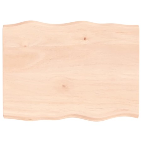vidaXL Piano per Tavolo 80x60x4 cm in Rovere Non Trattato Bordi Vivi