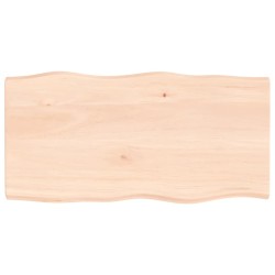 vidaXL Piano per Tavolo 100x50x4 cm in Rovere Non Trattato Bordi Vivi