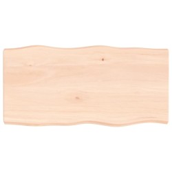 vidaXL Piano per Tavolo 100x50x(2-6) cm Rovere Non Trattato Bordi Vivi