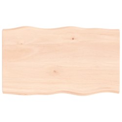 vidaXL Piano per Tavolo 100x60x4 cm in Rovere Non Trattato Bordi Vivi