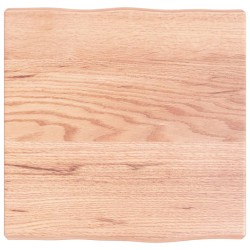 vidaXL Piano Tavolo Marrone Chiaro 40x40x4 cm in Rovere Non Trattato
