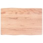 vidaXL Piano Tavolo Marrone Chiaro 60x40x2 cm in Rovere Non Trattato