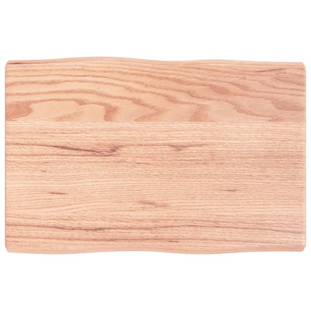 vidaXL Piano Tavolo Marrone Chiaro 60x40x4 cm in Rovere Non Trattato
