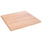 vidaXL Piano Tavolo Marrone Chiaro 60x60x2 cm in Rovere Non Trattato vidaXL Piano Tavolo Marrone Chiaro 60x60x2 cm in Rovere Non Trattato