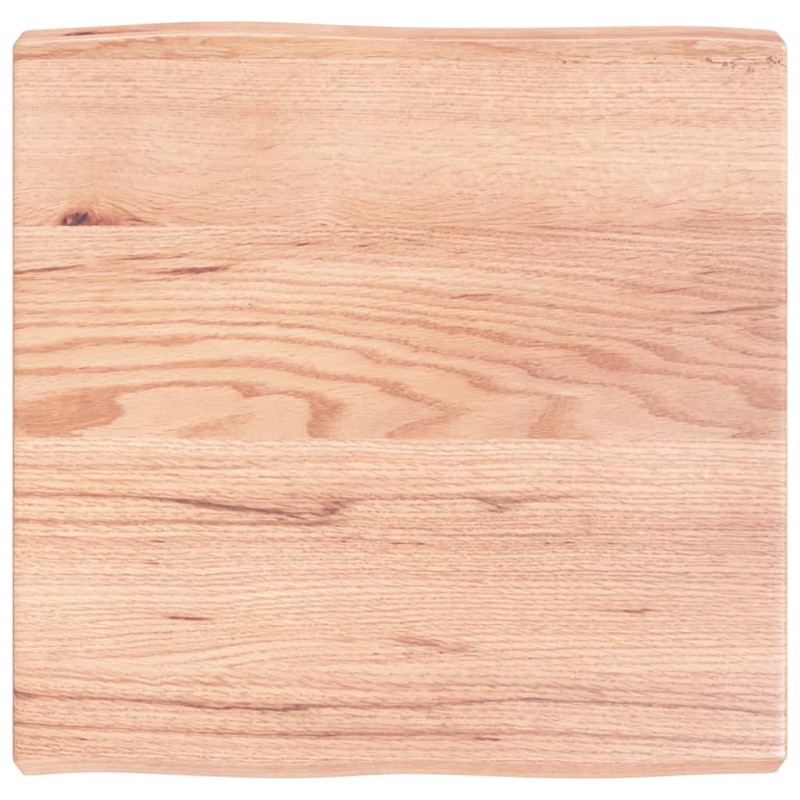 vidaXL Piano Tavolo Marrone Chiaro 60x60x6 cm in Rovere Non Trattato