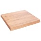 vidaXL Piano Tavolo Marrone Chiaro 60x60x6 cm in Rovere Non Trattato