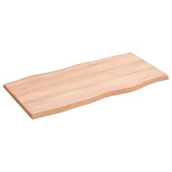 vidaXL Piano Tavolo Marrone Chiaro 80x40x2 cm in Rovere Non Trattato