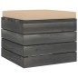 vidaXL Pouf da Giardino su Pallet 2 pz con Cuscini in Massello di Pino vidaXL Pouf da Giardino su Pallet 2 pz con Cuscini in Massello di Pino