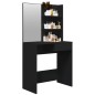 vidaXL Toeletta con Specchio Nero 74,5x40x141 cm