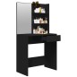 vidaXL Toeletta con Specchio Nero 74,5x40x141 cm