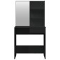 vidaXL Toeletta con Specchio Nero 74,5x40x141 cm