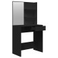 vidaXL Toeletta con Specchio Nero 74,5x40x141 cm