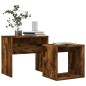 vidaXL Tavolini Impilabili 2 pz Rovere Fumo in Legno Multistrato vidaXL Tavolini Impilabili 2 pz Rovere Fumo in Legno Multistrato
