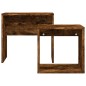 vidaXL Tavolini Impilabili 2 pz Rovere Fumo in Legno Multistrato vidaXL Tavolini Impilabili 2 pz Rovere Fumo in Legno Multistrato