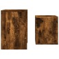 vidaXL Tavolini Impilabili 2 pz Rovere Fumo in Legno Multistrato vidaXL Tavolini Impilabili 2 pz Rovere Fumo in Legno Multistrato