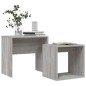 vidaXL Tavolini Salotto Impilabili 2pz Grigio Sonoma Legno Multistrato vidaXL Tavolini Salotto Impilabili 2pz Grigio Sonoma Legno Multistrato